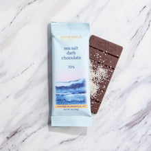 Load image into Gallery viewer, Sea Salt Dark Chocolate 70%
