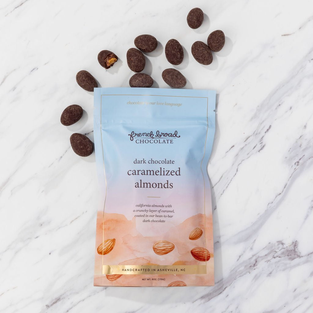 Dark Chocolate Caramelized Almonds