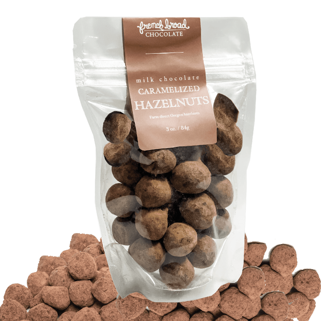 Caramelized Hazelnuts in Milk Chocolate