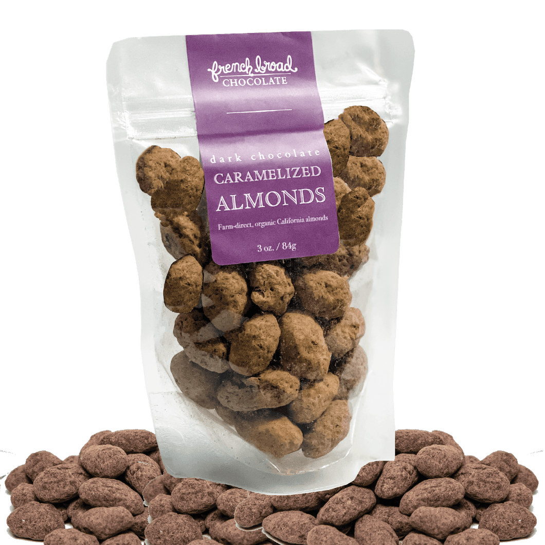 Caramelized Almonds in Dark Chocolate
